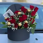 Box of chocolate and flower
